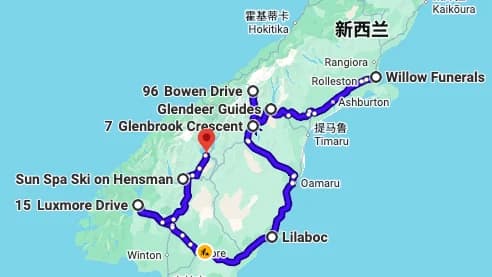 12天 · 南北岛 · 中线+东线 · 基督城往返（逆） 南岛